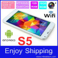 Perfect S5 MTK6582 Quad Core 1GB RAM 16G Rom Rear Camera 13.0 MP 5.1 Inch Android 4.4 Mobile phone with free case